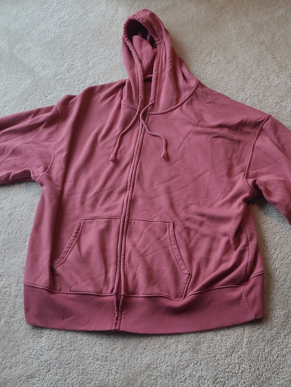 wild fable Dusty Rose Zip-Up Hoodie Jacket